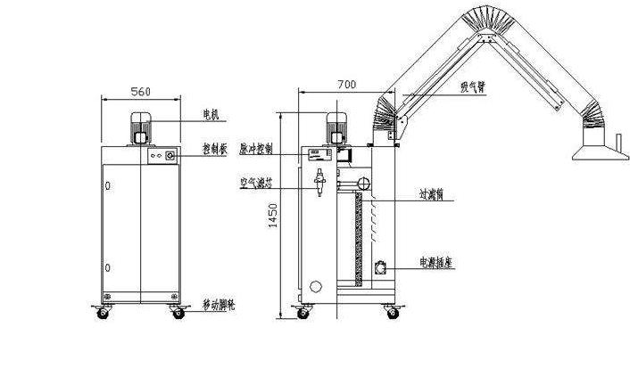 Han Yan Chu Chen Qi Solder smoke dust catcher