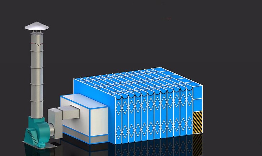 Industry is telescopic spray paint room